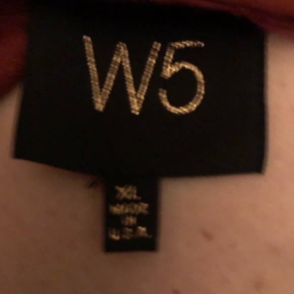 W5 size XL rust colored textured top with bell Sleeve & back zip NWOT - Picture 4 of 9